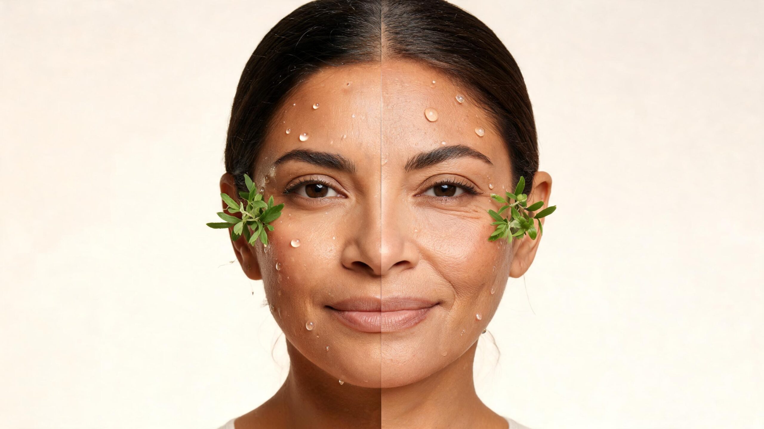 Mujer aplicándose crema facial mostrando la diferencia entre prevenir el envejecimiento y corregirlo en su rutina de skincare